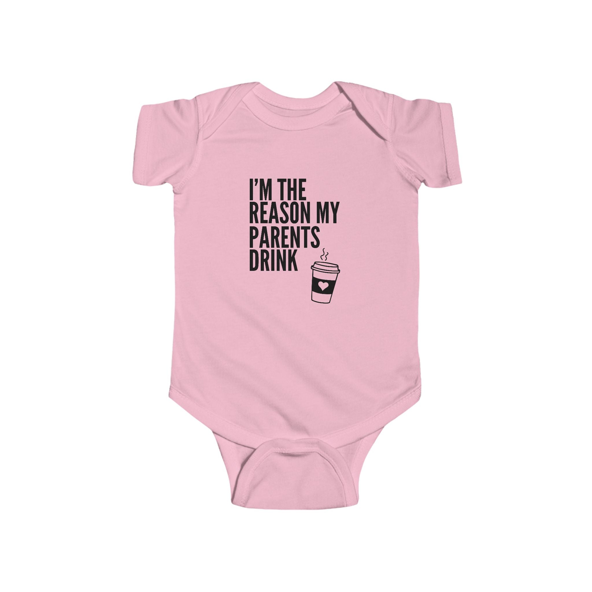 "I'm the reason my parents drink..." (coffee) Baby Onesie - BraveBrew Coffee Co.